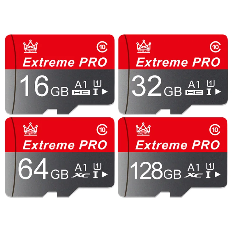 Карта памяти Extreme Pro 256 ГБ 128 64 16 V10 U1 TF-карта 32 A1 Mini SD карта с адаптером | Компьютеры и