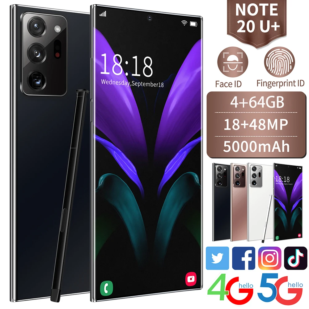 

Note20U+ 4GB+64GB 6.9" Fully Fit The Body Of True Punched Magnesium Aluminum Alloy, Nano-3D Electroplating Gradient Thermal Bend