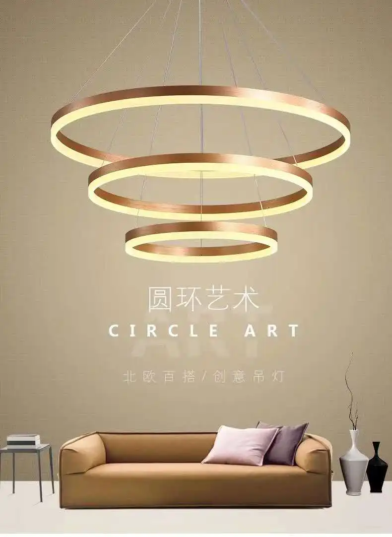 Личность люстры круговой кольцо люстра лампа акриловый светодиодный Люстра Свет
