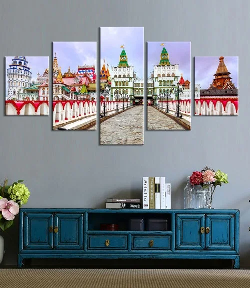 Холщовые картины плакаты 6 в Москву Россия город Кремль стены искусства рамки