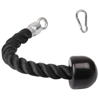 heavy duty tricep pull down single rope with snap hook fitness attachment cable machine pulldown rope for home gym