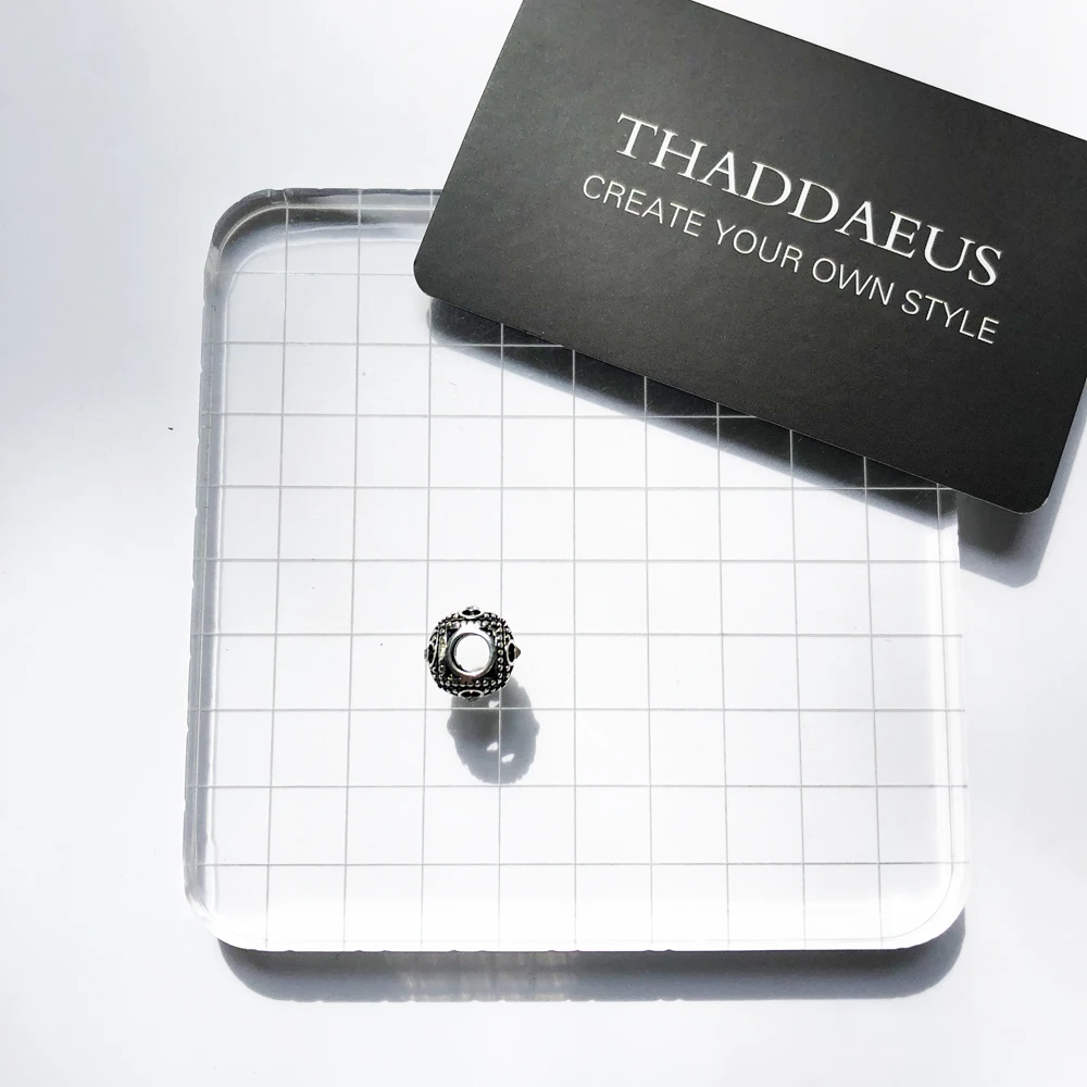 Бусины с черным ледяным цветком серебряные и стразы бусины подходят для браслета