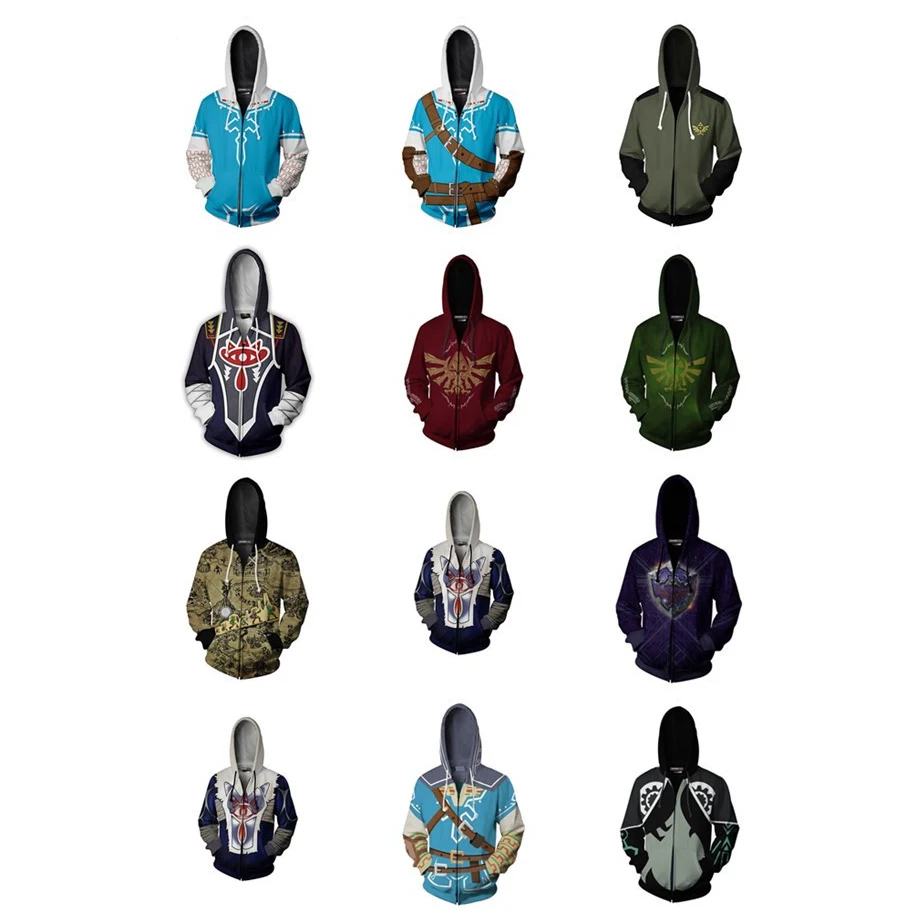 Костюм для косплея игры Zelda толстовки куртка мужская Кобра взрослых Осенние Топы