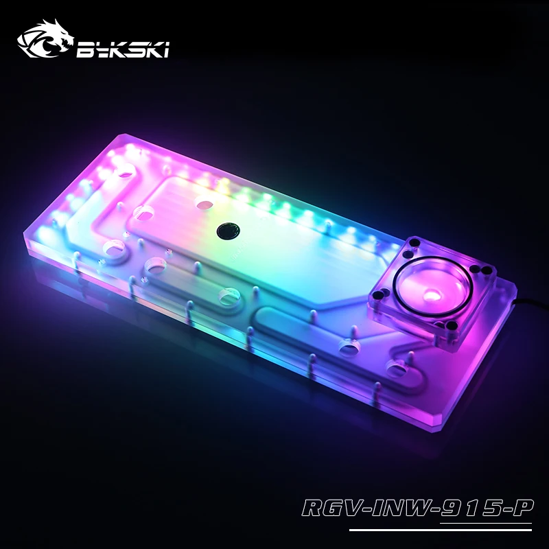 Kaufen BYKSKI Acryl Bord Wasser Kanal Lösung Verwenden Für IN WIN 915 Computer Fall Für CPU Und GPU Block / 3PIN RGB / Combo DDC Pumpe