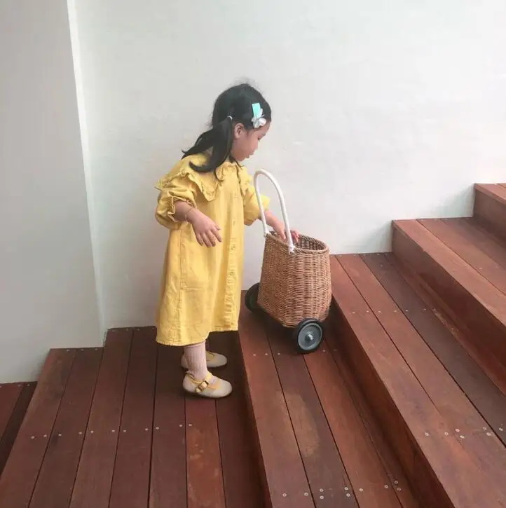 2020 Ins Summer Girl Dress Ruffles Kids Dresses for Girls Japan&ampkorean Princess Clothings | Детская одежда и обувь