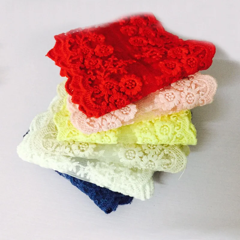 MEETEE 15Yards 11cm Mesh Cotton Embroidery Lace Ribbon Garment Trims DIY Child Dress Decoration Trim Sewing Accessories | Дом и сад