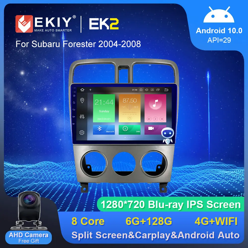 

EKIY EK2 Car Radio For Subaru Forester 2004-2008 Android Auto Stereo GPS Navi Multimedia Player Carplay Blu-Ray IPS No 2 Din DVD