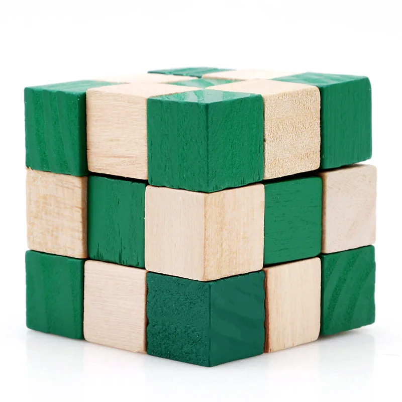 1pcs Magic Cube Kong Ming lock magic ruler Intelligence Lock Traditional Wooden Brain Teaser Puzzle Educational Toys