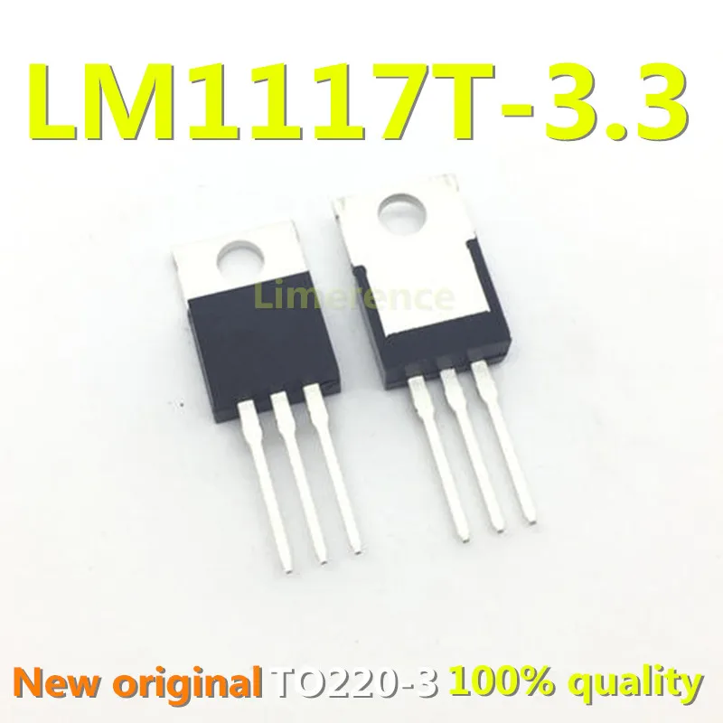 10PCS LM1117T-3.3 TO220 LM1117-3.3 LM1117T 3,3 V LM1117 TO-220 Новый и оригинальный чипсет IC