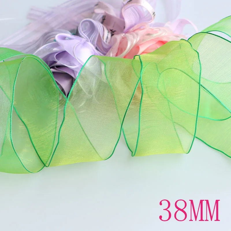 Двухсторонняя лента 5 ярдов 38 мм украшение для вечевечерние НКИ дома свадьбы