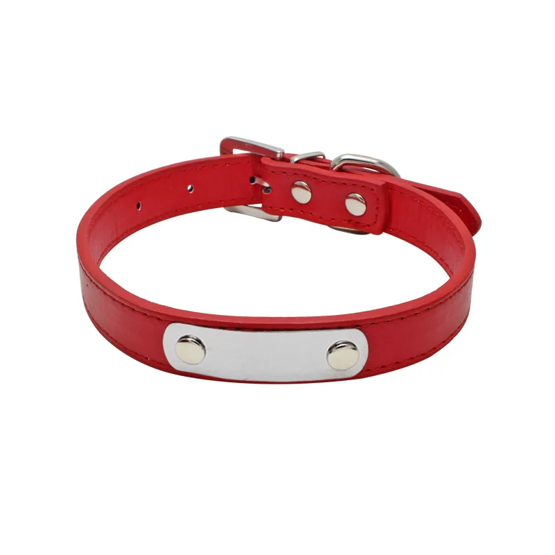 Кожаные идентификационные ошейники для питомцев собак и кошек животных с