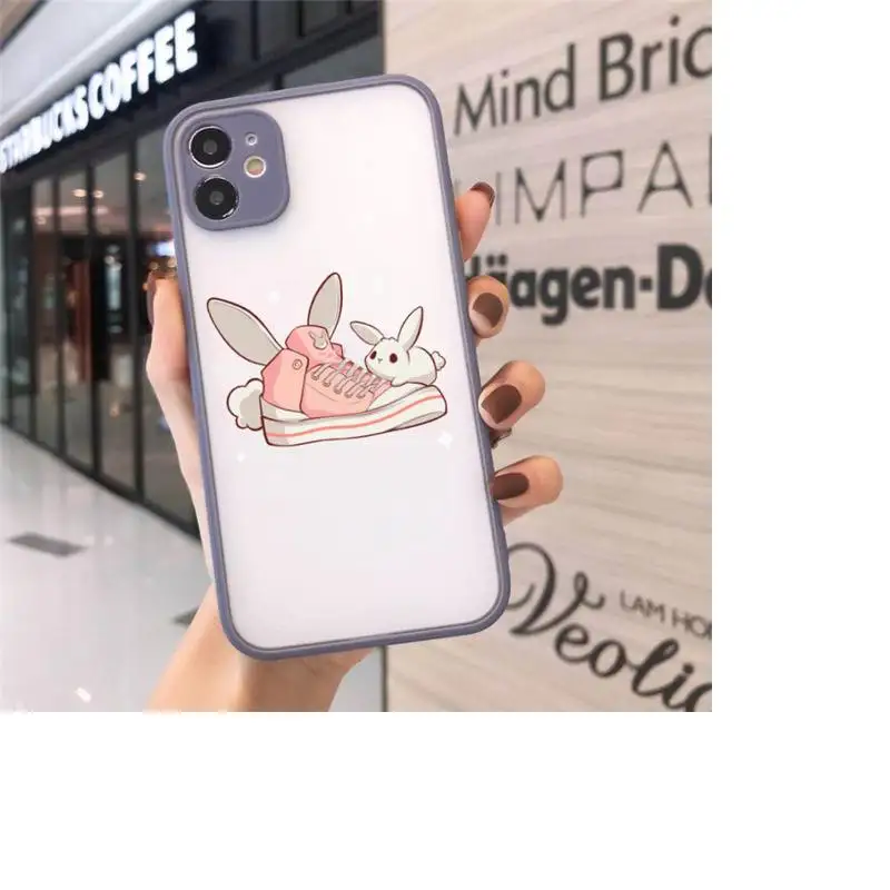 

Simple Love Heart Phone Cases Matte Transparent for iPhone 7 8 11 12 s mini pro X XS XR MAX Plus cover funda