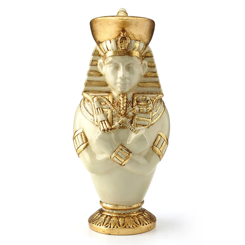 

EGYPT STYLE PHARAOH VASE CREATIVE CERAMIC ART VASE HOME DECORATIVE FIGUE HEAD SHAPE R1814