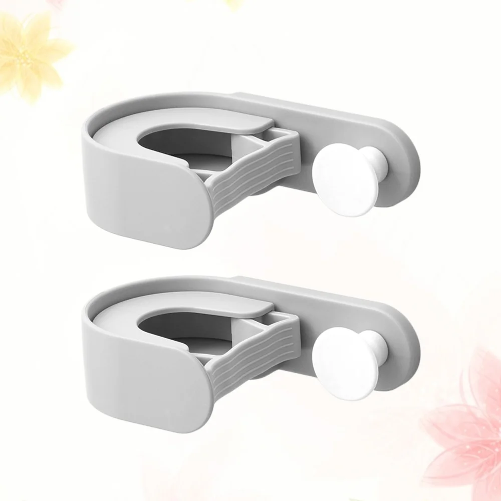 

2PCS Household Mop Clip Hook Wall Mounted Broom Holders Adhesive Besom Brush Organizers for Bathroom )