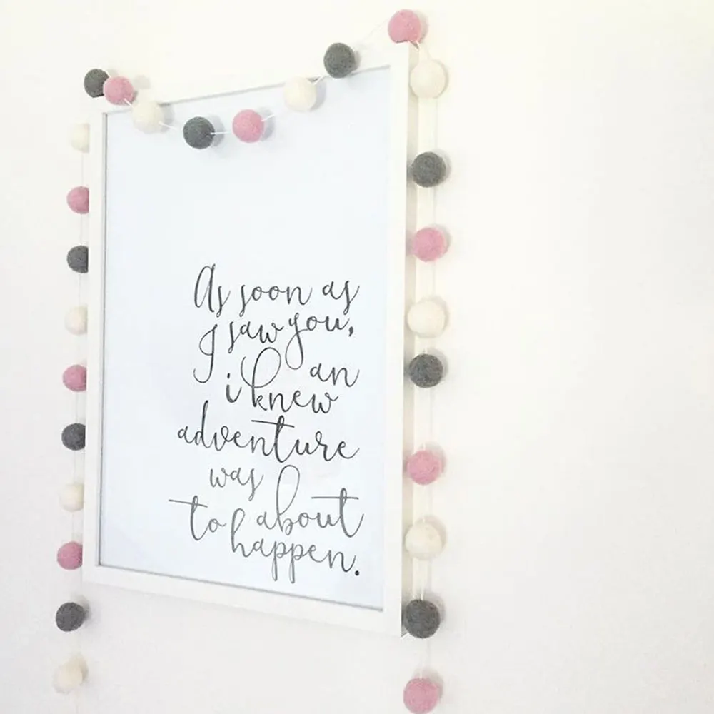 Декорации для детского дня рождения и вечеринки гирлянда с валяными шерстяными