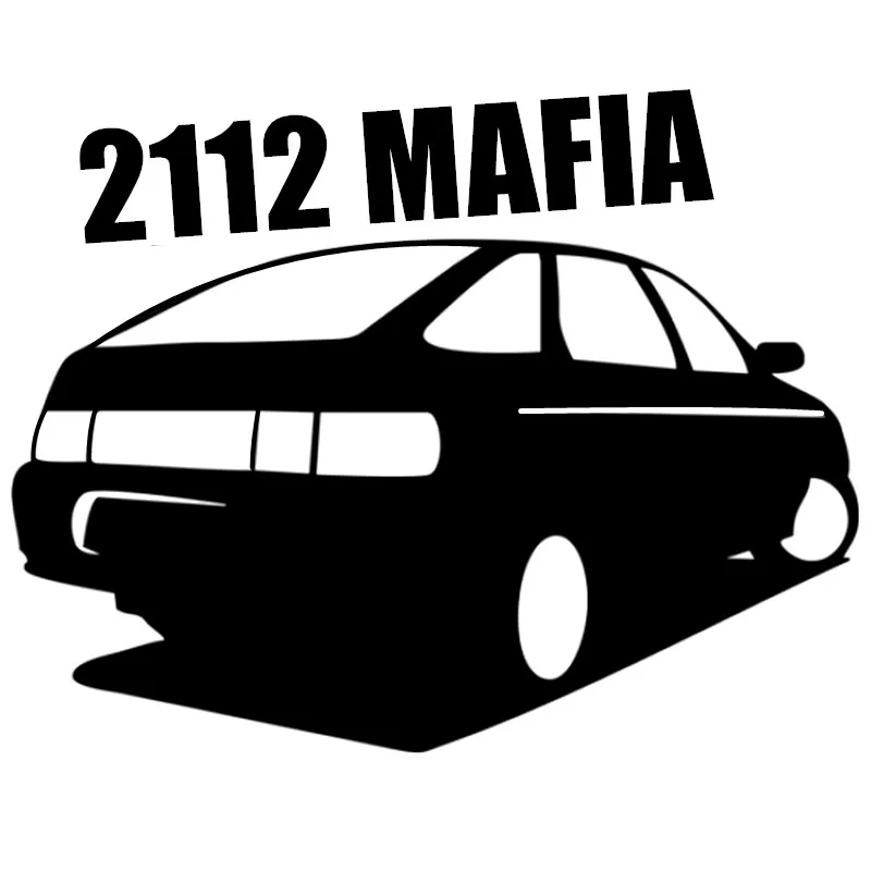

SF3210# 2112 Mafia Reflective Funny Car Sticker Vinyl Decal Waterproof Car Auto Stickers Silver/ Black For Bumper Rear Window