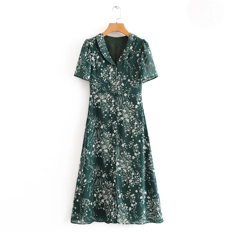 Женское однобортное платье с коротким рукавом и принтом Сексуальные клубные