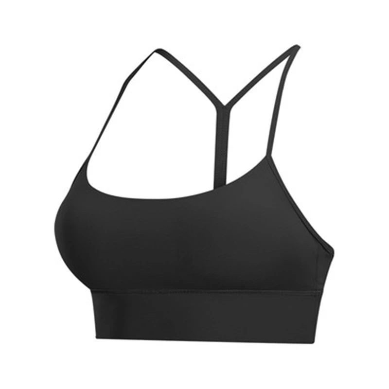 

Lulu Yoga Bra With Removable Cups Shockproof Sports Running Workout Gym Top Girls Breathable Gathering Outdoor Underwear