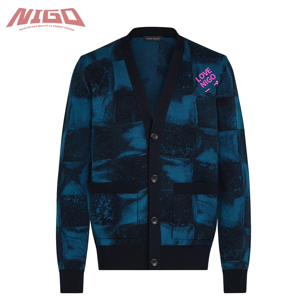 

NIGO 21ss Damier солевый жаккардовый свитер # nigo6136