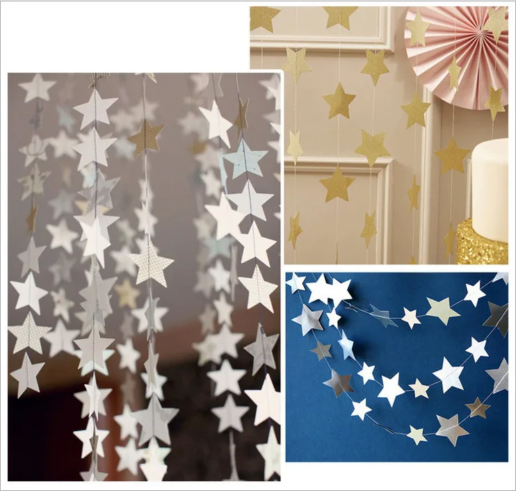 4 м креативный жемчужный картона звезды украшения аксессуары для свадебные