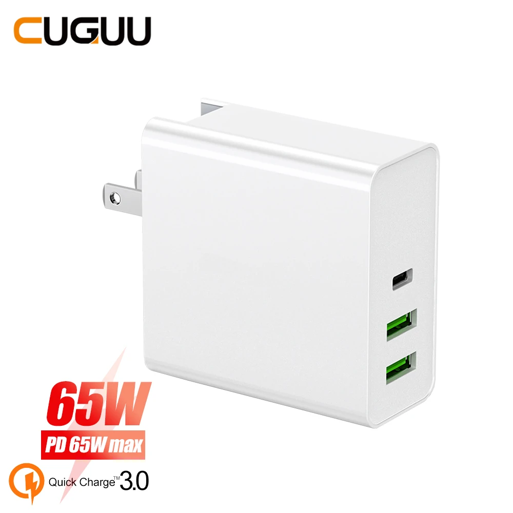 65W Быстродействующее зарядное устройство PD QC3.0 быстрая для переключатель Macbook