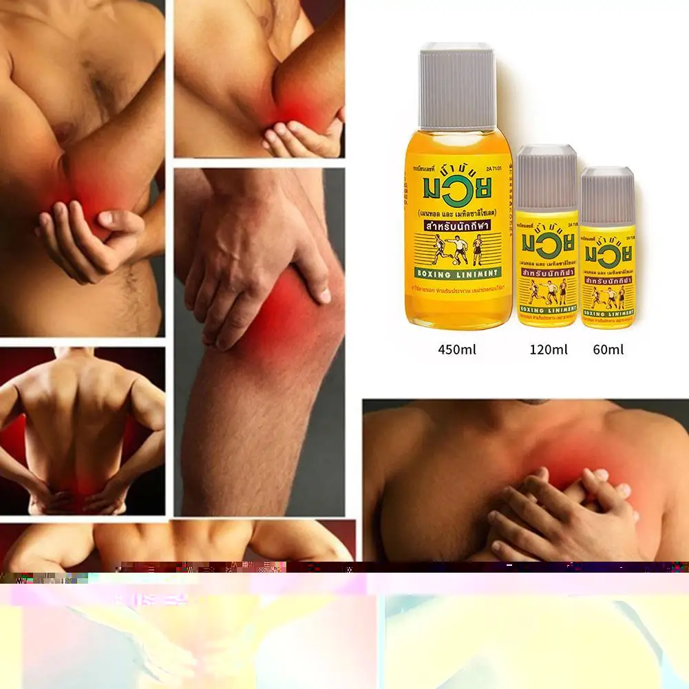

Thailand MUAY Tiger Balm Relieve Muscle Pain Oil Relax The Body Muscle Fatigue Relieve Pain Inflammation Back Massage Health