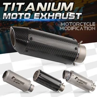 universal 51mm 60mm motorcycle exhaust pipe suitable for gp design micropole carbon fiber muffler with db killer