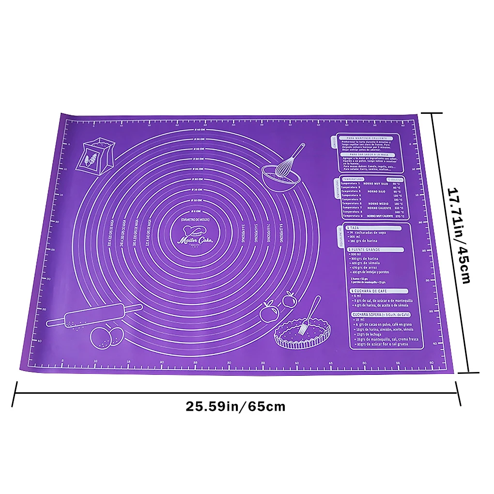 

Silicone Kitchen Kneading Dough Mat Cookie Cake Baking Mat Tools Thick Non-stick Rolling Mats Pastry Accessories Sheet Pads