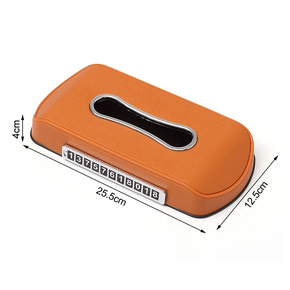 

Car Interior Accessories Multifunctional Automobile Tissue Case Box With Stop Sign Stickers and Non-slip Mat Creative Tissue Box