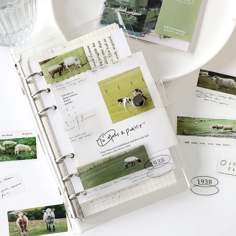 

40 pcs/pieces of aesthetic scenery plant sticker INS wind diary hand account stationery sticker label scrapbook planner DIY