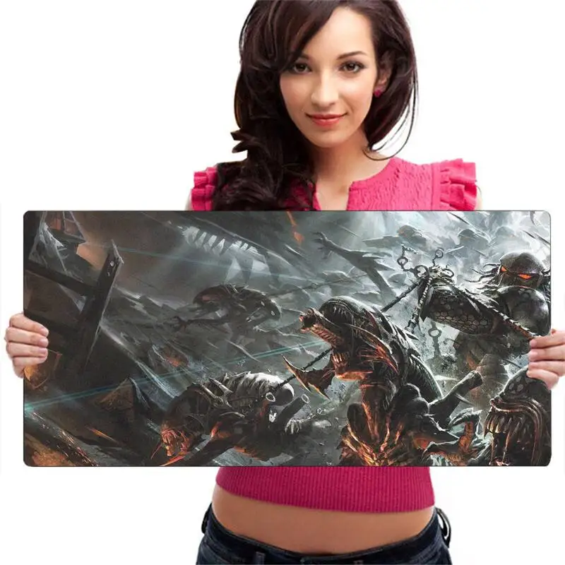 

Top Quality Alien Vs Predator Locking Edge Mouse Pad Game Free Shipping Large Mouse Pad Keyboards Mat