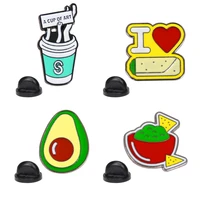 exquisite cartoon avocado letter i iove you metal badge diy girl personality decoration backpack pin accessories