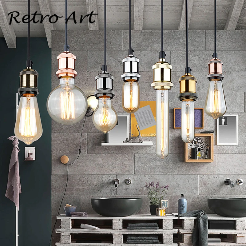 Антикварная подвесная потолочная лампа Эдисона набор шнуров E26 E27 винтажные