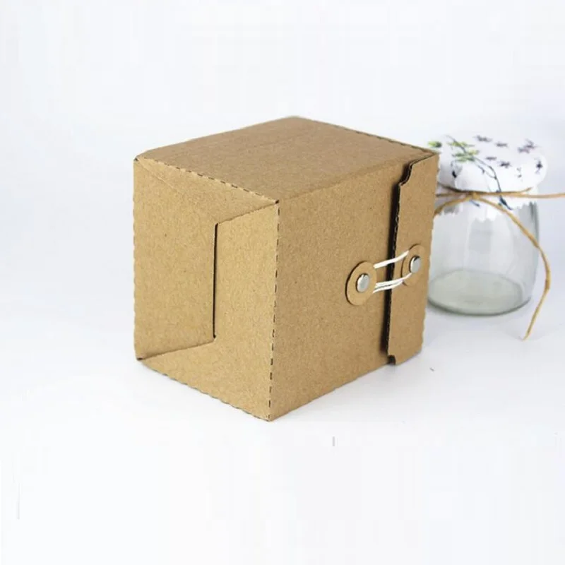 20 шт крафт рифленая коробка для хранения коричневый Бумага Доставка почтовой