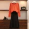 Red suit Женские вязаные комплекты из двух предметов размера плюс 5XL, повседневный осенний однотонный Свободный пуловер, свитер, топы+ высокая талия, юбка с кисточками, спортивные костюмы - Цвет: Red suit