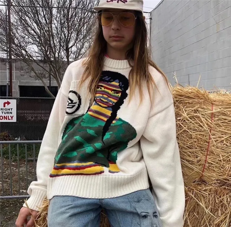 

20FW Hip-hop TOP Loose Born From Pain Sicko Sweater Men Woman High Quality Crewneck Sweater