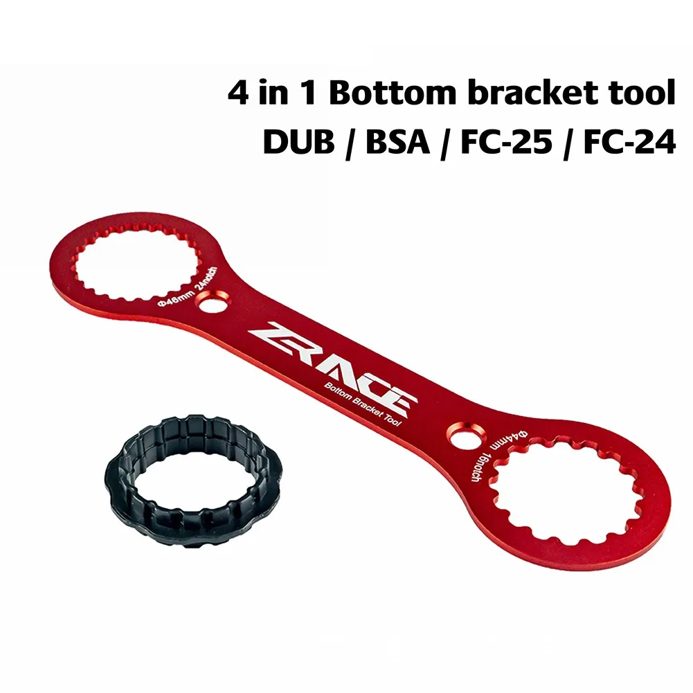 

4 In 1 Bottom Bracket Wrench Tool For SRAM DUB SHIMANO BSA / FC-25 / FC-24/AL7075 Aluminum Alloy Red Small Sleeve Repair Tool