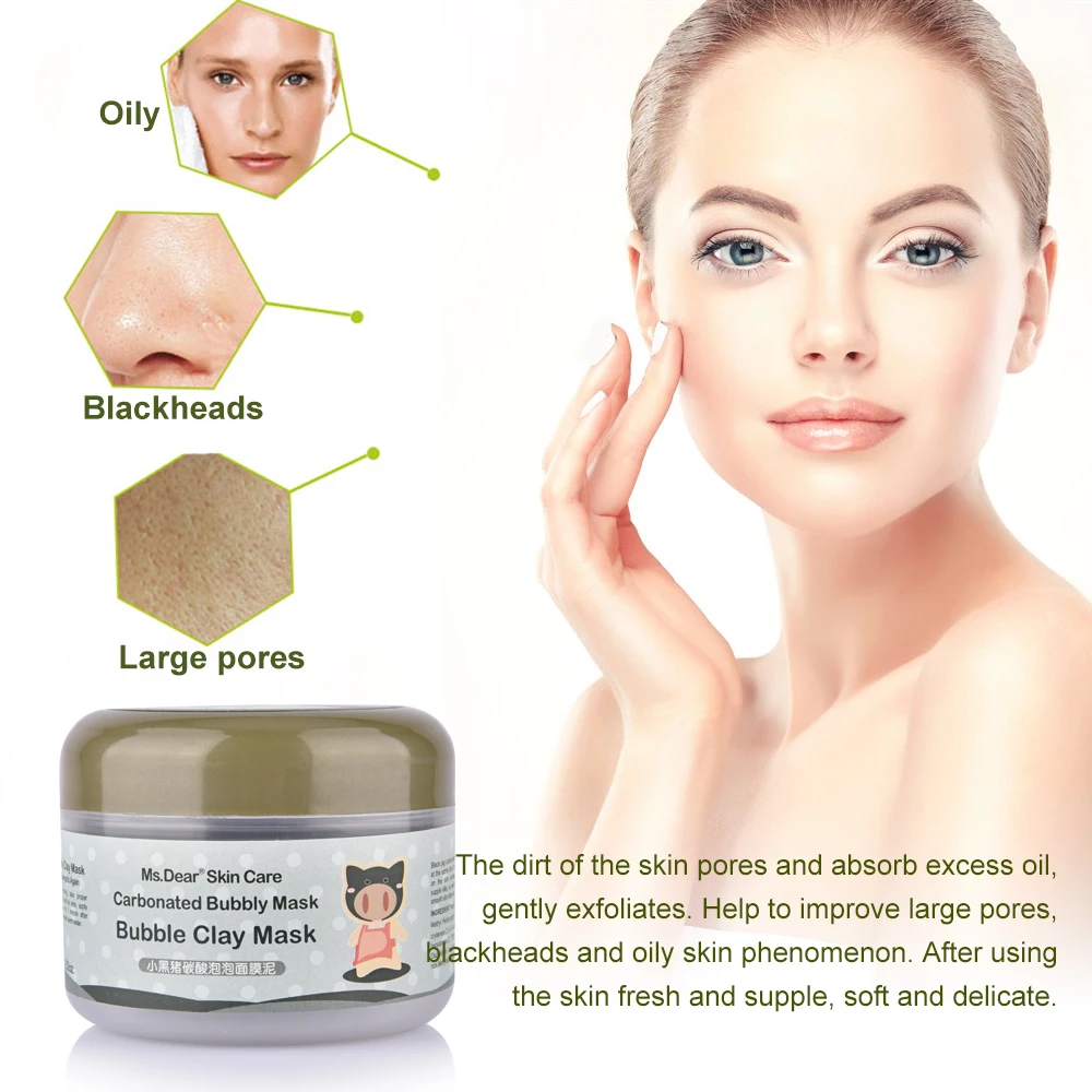 

Deep Pore Cleansing Carbonated Bubble Clay Mask Peeling Acne Face Mask Oil Control Skin Care Anti-Acne Moisturizing Face Mask