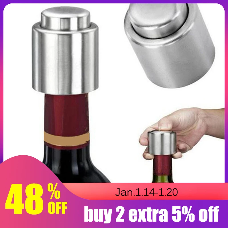 1 шт. вакуумная пробка для винных бутылок из нержавеющей стали герметичное