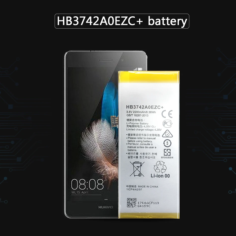 Запасная батарея для сотового телефона huawei Ascend P8 Lite P8lite сменная HB3742A0EZC +