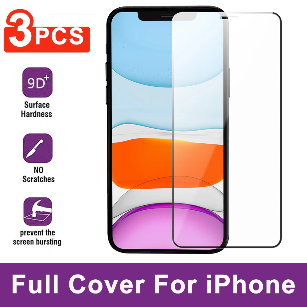 9D защитное закаленное стекло для iPhone 5 5S SE 5C 6 6s 7 8 Plus Защитное X XR XS MAX 11 Pro Max |