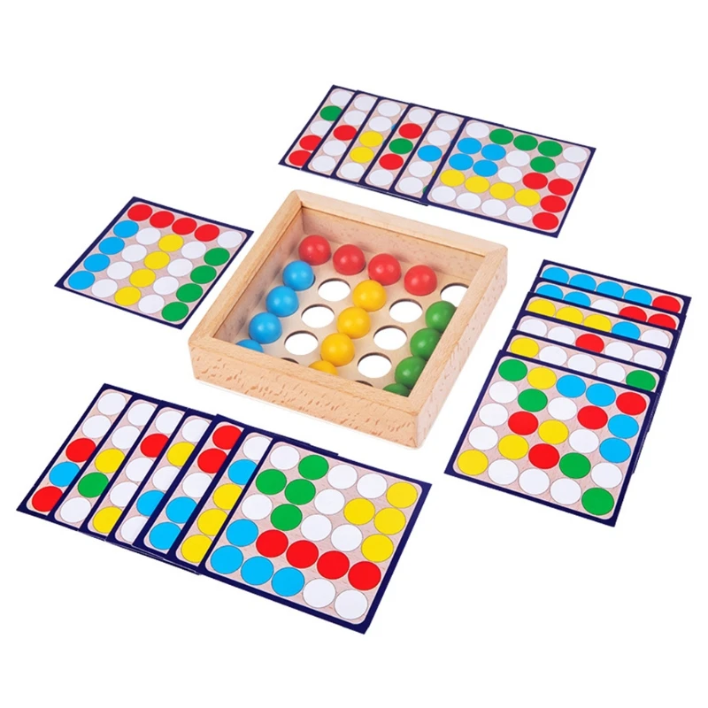 

N7ME 1Set Wooden Board Toy Interactive Matching Game Toy Stimulation Busy Board Early Learning Matching Toy Gift for Kids 3+