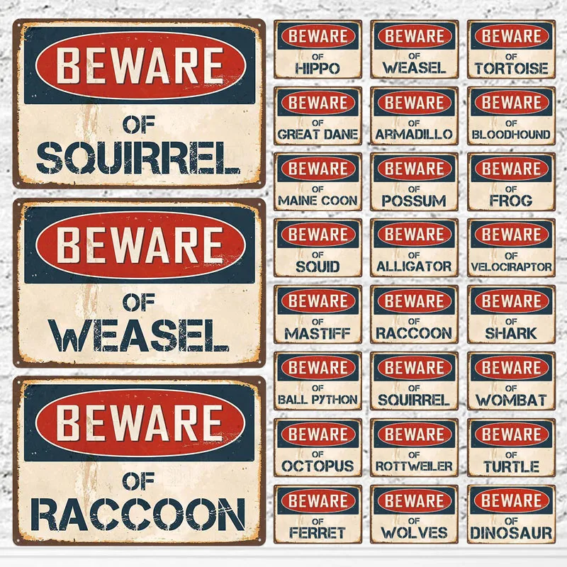 Остерегайтесь знака забавПредупреждение о опасности металлический жестяной