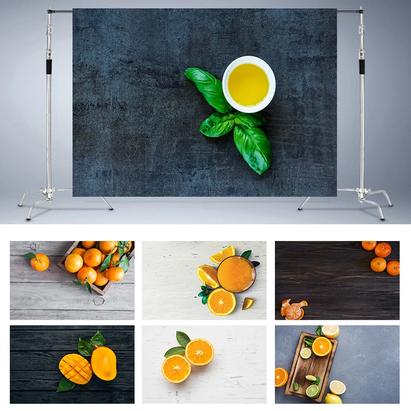 

Black White Wooden Board Plank Texture Food Fruit Vegetable Photophone Backdrop Photo Studio Props Photography Background Vinyl
