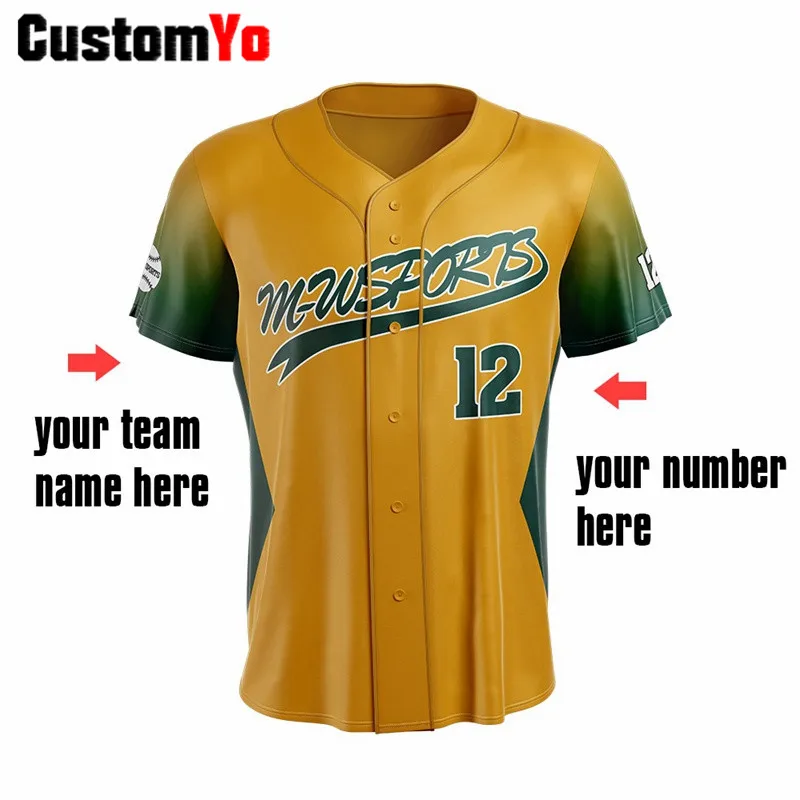 M W спортивные бейсбольные майки с полной кнопкой именами команд|Бейсбольные