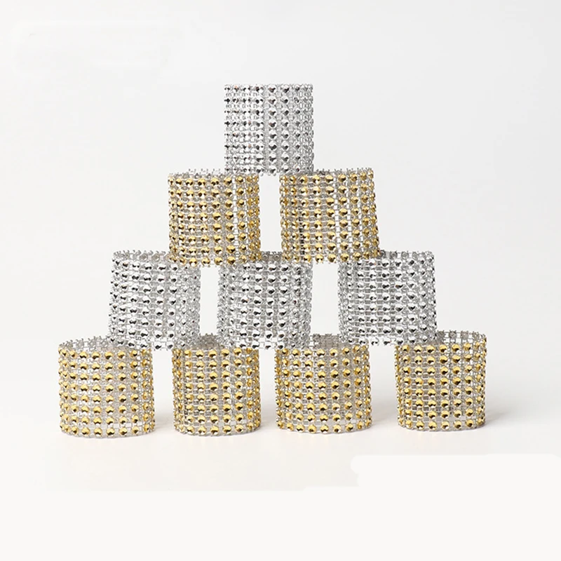 Современная настольная дорожка s кольца для салфеток серебряное золото алмазная