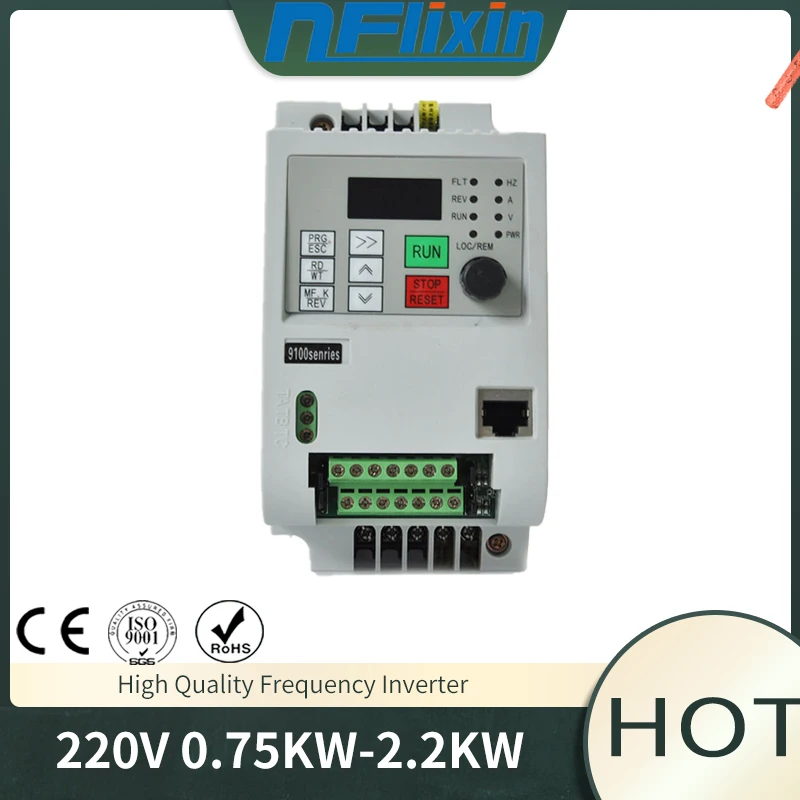 

220v mini vfd 0.75kw 1.5kw 2.2kw 1phase 200v input and 3 phase 220v output variable frequency inverter for motor speed control