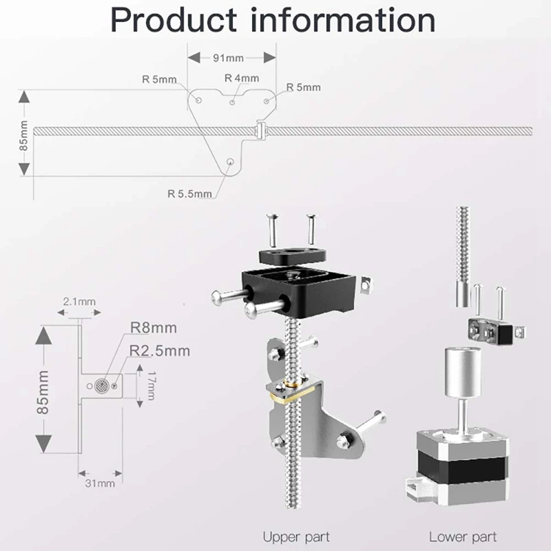 Двойной Z оси Upgrade Kit с ходовой винт шаговый двигатель подходит для Ender-3 / V2 Pro