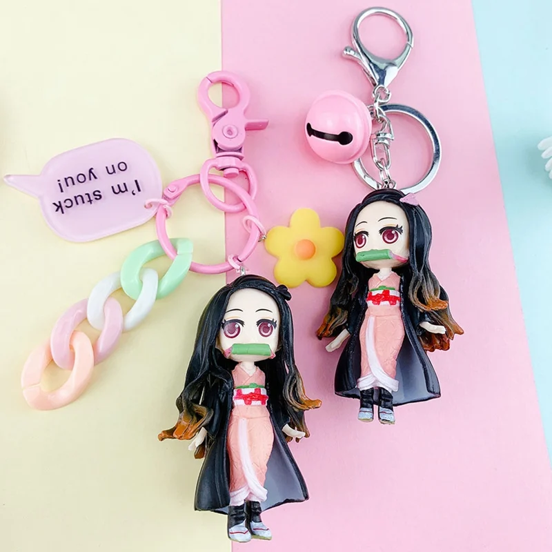 Клинок демона брелок Аниме демон убийца милый лезвие призрак ПВХ для ключей