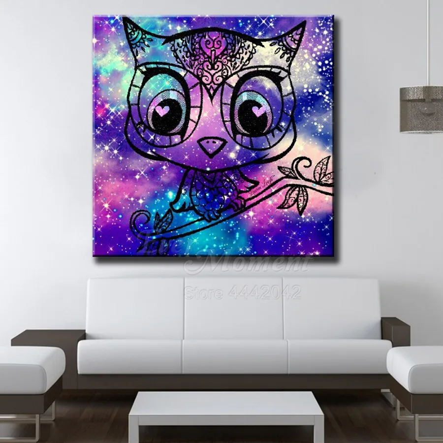 Алмазная живопись с большим котом на ветке картина стразы полноразмерная